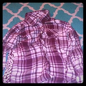 A long sleeve button up t-shirt